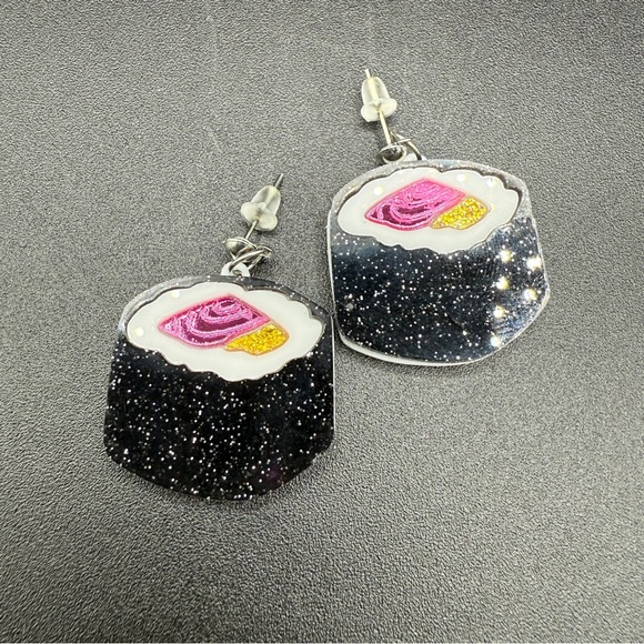 Glittery Sushi Earrings - Picture 1 of 5